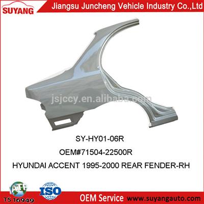 Rear right hyundai inner fender for accent 1995-2000