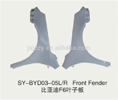 SUYANG GOOD PRICE NEW METAL PARTS BYD F6 FRONT FENDER