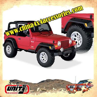 Off road car 4x4 accessories car fender flare wheel arch flare wheel trims for Wrangler TJ