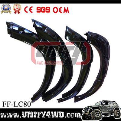 Wholsale 4x4 accessories ABS Wheel Arch Flares for Land Cruiser 80