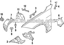 51647294544 Fender-Carrier Right FOR X5 F15/X6 F16