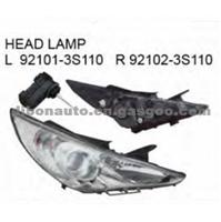 SONATA HEAD LAMP LIGHT 2011 AUTO PARTS OEM 92101-3S110