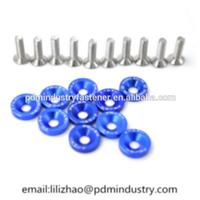 m6 (10sets/pack) car modification aluminum alloy blue anodized fender washer bumper washer