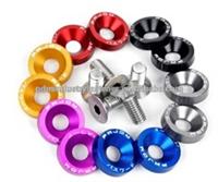 (10sets/bag) m6 aluminum alloy anodized bumper countersunk fender washer kits