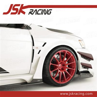 FOR EVO X EVO 10 VA STYLE WIDE VER FIBER GLASS WIDER FRONT FENDER +35mm FOR MITSUBISHI LANCER EVO 10 EVO X