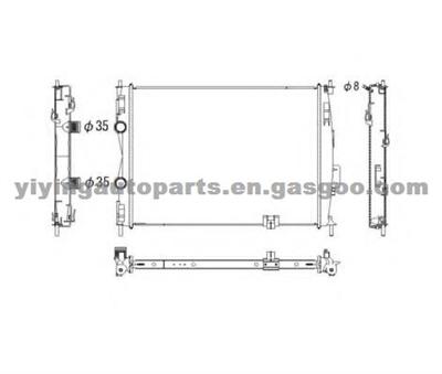 Radiator For Nissan Qashqai 21400-JD20A,21400-JD20B,21400-JD21B,21400-JD900