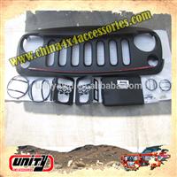 Guangzhou Unity4wd Manufacturer Top Qutality ABS Front Grille JK Car Grills for JK Wrangler