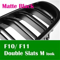 On sale Double Slat M look Matte Black for BMW F10 F11 grill 2011~2014 5-series Sedan Touring