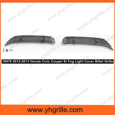 High quality Aluminum material fog lamp mask cover grid grille for Honda