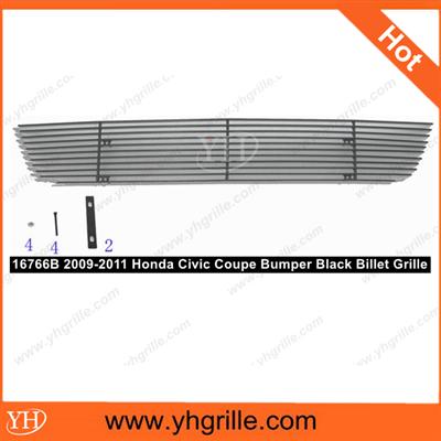 Auto Parts 2009-2011 hon-da Coupe Lower Bumper Black Aluminum Billet Grille