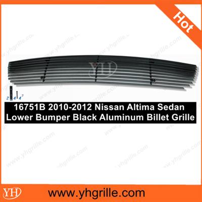 2010-2012 Ni-ssan Altima Sedan Lower Bumper Black Aluminum Billet Grille