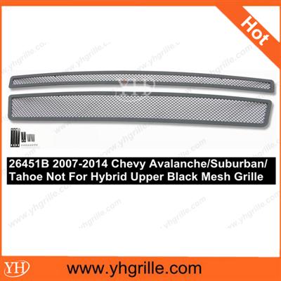 2007-2014 Chevy Avalanche/Suburban/Tahoe Not For Hybrid Main Upper Black Wire Mesh Car Front Grill