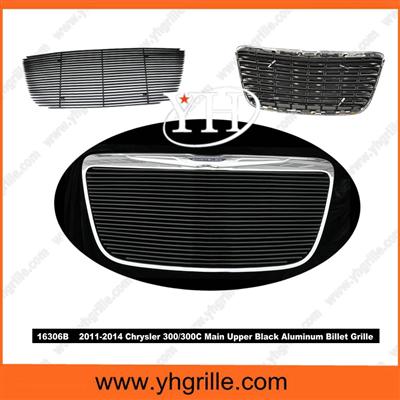 2011-2014 Chrysler 300 /2011-2014 Chrysler 300C Main Upper Black Aluminum Billet Grille