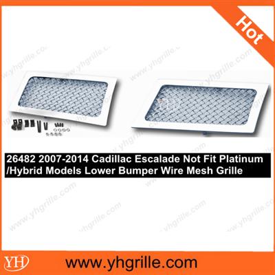 2007-2014 Cadillac Escalade Not Fit Platinum And Hybrid Models Bumper Mesh Chrome auto Grille