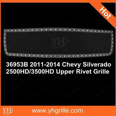 Hot sale car body parts Replacement rive mesh car grill for Chevy Silverado 2500HD