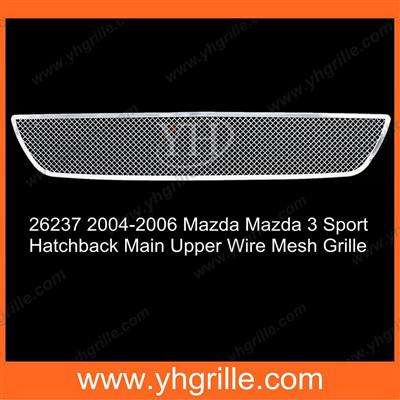 2004-2006 Mazda Mazda 3 Sport Hatchback Main Upper Stainless Steel Mesh Grille