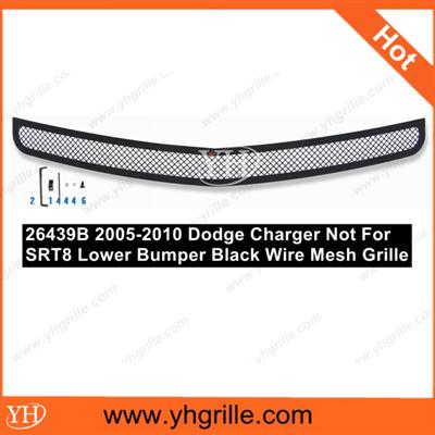 2005-2010 Dodge Charger Bumper Black Wire Mesh Grille