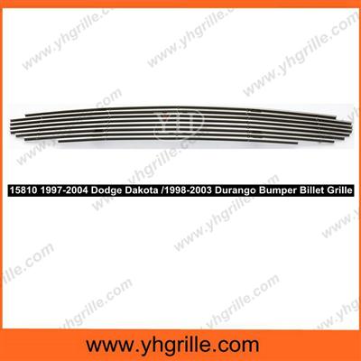 Polished Fits 1997-2004 Dodge Dakota /1998-2003 Durango Bumper Billet Grille Grill Insert