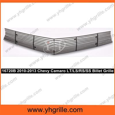 Black Powder Coated Fit Chevy Camaro Located upper Bumper Metal Grille