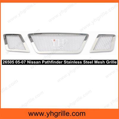 Auto parts Stainless Steel Mesh Chrome front Grille for Pathfinder 05-07