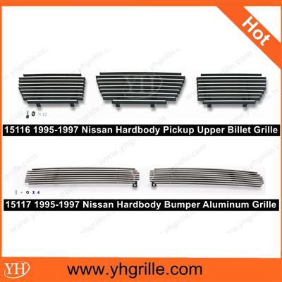 Hot sale Main Upper+Lower Bumper front Grille for Hardbody Pickup 1995-1997