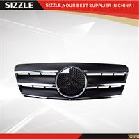 Plastic Black With Chrome Front Grille For Mercedes CLK-class W208 CL 1996-2003
