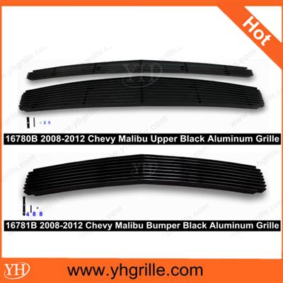 Supply 2008-2012 Chevy Malibu Main Upper+Lower Bumper Black car front Grille