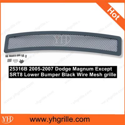 Custom 2005-2007 Dodge Magnum Except SRT8 Bumper Black Mesh grille