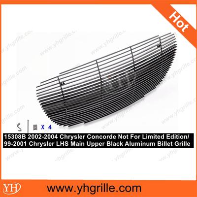 2002-2004 Chrysler Concorde Not For Limited Edition/1999-2001 Chrysler LHS Upper Black Billet Grille