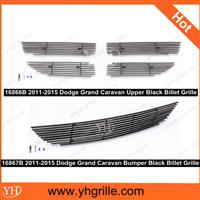 Custom Billet grille 2011-2015 Dodge Grand Caravan car Black Upper +Bumper front Grille