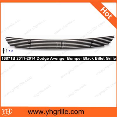 Design Black Aluminum Billet bumper grille for Dodge Avenger 2011-2014 car