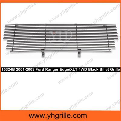 suitable for 2001-2003 Ford Ranger Edge /XLT 4WD Open Across The Top Main Upper Black billet Grille