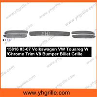 Car Bumper Aluminum Volkswagen Grille for Touareg With Chrome Trim V8 2003-2007