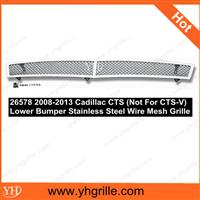 Hot sale car parts 2008-2013 Cadillac CTS Bumper Chrome Stainless Steel Mesh Grille for auto