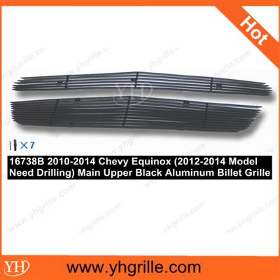 Auto parts 2010-2014 Chevy Equinox (2012-2014 Model Need Drilling) Upper Black front Grille