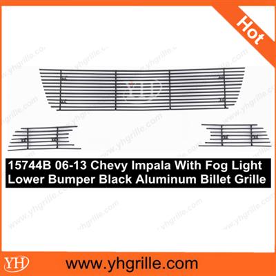 made by shanxi yinghui company , Hot sale 2006-2013 Chevy Impala With Fog Light Black auto front Bumper Grille