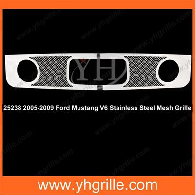 stainless Steel Car Mesh Grille for Ford Mustang V6 2005-2009