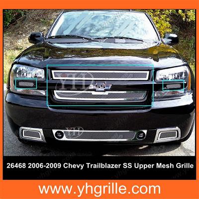 Hot sale Car parts Stainless Chrome auto Mesh front Grille for Chevy Trailblazer SS 06-09