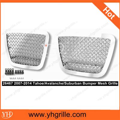 Car parts 2007-2014 Tahoe/Avalanche/Suburban Tow Hook Chrome Mesh car Bumper Grille