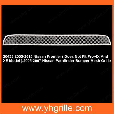 Bumper Mesh Chrome car front Grille for 2005-2015 N.issan Frontier ( Does Not Fit Pro-4X And XE Model )/05-07 N.issan Pathfinder