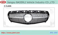 New arrival, Front Diamond Silver Grille for C class GRILLE refit grille