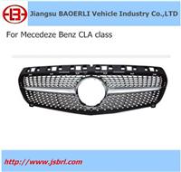 Hot sale! Front Diamond Silver Grille fit for Mercedes CLA class