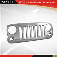 ABS Chrome Front Grille Rims For Jeep Wrangler 2007-2014