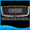 1pc upper main grille insert only,2007-2010 GMC Sierra 3500 HD With Logo Show,custom auto mesh grille for car