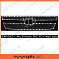 Auto accessories 2006 Chevy Silverado 1500 HD black steel auto front mesh grills for car