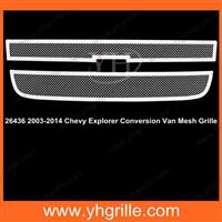 Chrome Upper Stainless Mesh Grills for 2003-2014 Chevy Explorer Conversion Van