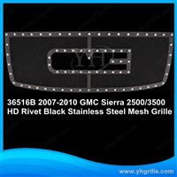 1pc upper main grille insert only,2007-2010 GMC Sierra 3500 HD With Logo Show,custom auto mesh grille for car