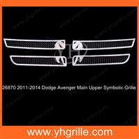 suitable for 2011-2014 Dodge Avenger Main Upper Stainless Steel billet Grille