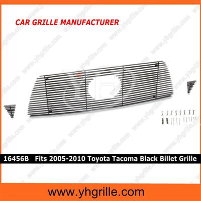 1 PC Center & 2 PCS For Side Holes Main Upper Black Toyota Front Grille For Tacoma Model 2005-2010 Year