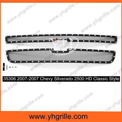 Chevy Silverado car mesh grille 2500 HD Classic Style/Rivet Stainless Steel Car Grille made in china